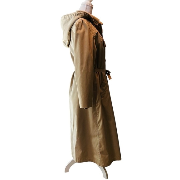 London Fog Women’s Long Beige Maincoats Weatherwear Trench Coat Size 18 - Picture 4 of 12
